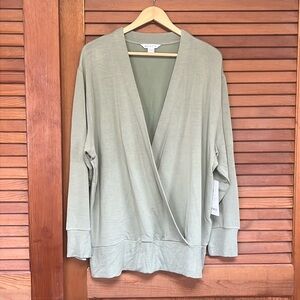 Athleta Purana V-Neck Wrap Sweatshirt